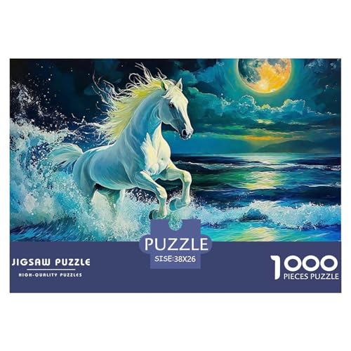 Pferd 1000 Teile Puzzle Für Erwachsene Mit Gemütliche Studie-Motiv Für Pädagogisches Spiel 38x26cm/1000pcs von VFQWPYAJN