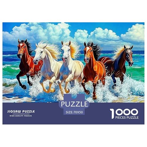 Pferd 1000 Teile Puzzle Für Erwachsene Und Kinder Puzzles-Geschenk Für Pädagogisches Spiel 70x50cm/1000pcs von VFQWPYAJN