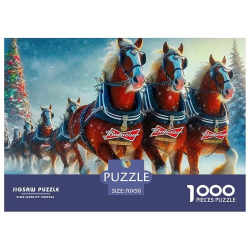 Pferd 1000 Teile Puzzle Für Erwachsene Und Kinder Puzzles-Geschenk Für Pädagogisches Spiel 70x50cm/1000pcs von VFQWPYAJN