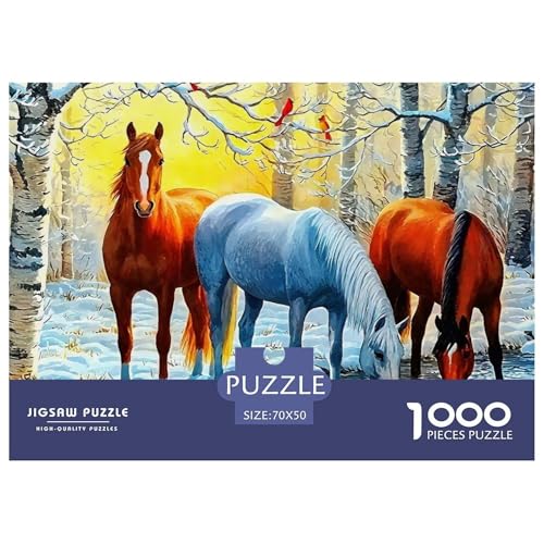 Pferd Puzzle 1000 Teile Für Erwachsene Kinder Clevere Rätsel Für Pädagogisches Spiel 70x50cm/1000pcs von VFQWPYAJN