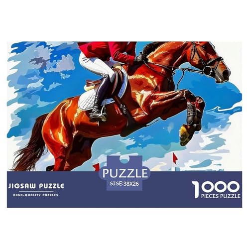 Pferd Puzzle 1000 Teile Für Erwachsene Kinder Mit Gemütliche Studie-Motiv Herausforderung Spielzeug 38x26cm/1000pcs von VFQWPYAJN