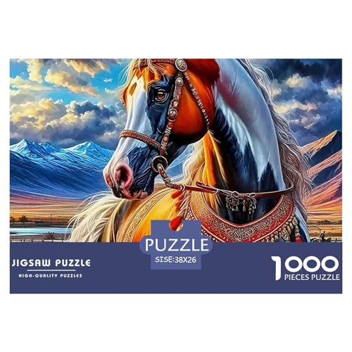 Pferd Puzzle 1000 Teile Für Erwachsene Kinder Puzzles-Geschenk Für Pädagogisches Spiel 38x26cm/1000pcs von VFQWPYAJN