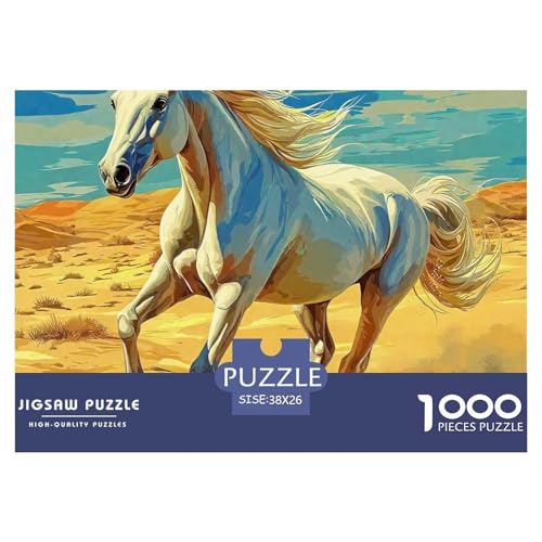 Pferd Puzzle 1000 Teile Für Erwachsene Mit Gemütliche Studie-Motiv Für Pädagogisches Spiel 38x26cm/1000pcs von VFQWPYAJN