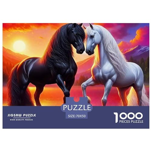 Pferd Puzzle 1000 Teile Für Erwachsene Mit Gemütliche Studie-Motiv Impossible Game 70x50cm/1000pcs von VFQWPYAJN