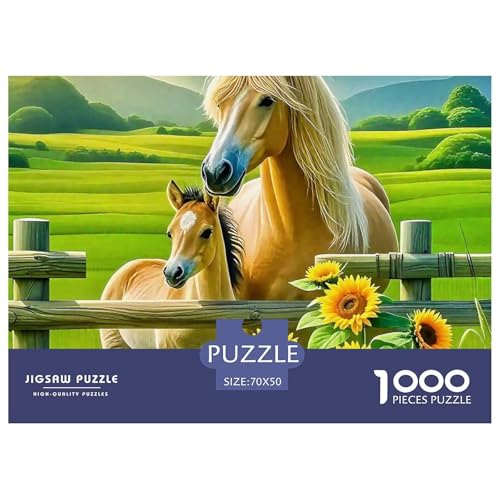 Pferd Puzzle 1000 Teile Für Erwachsene Mit Gemütliche Studie-Motiv Impossible Game 70x50cm/1000pcs von VFQWPYAJN