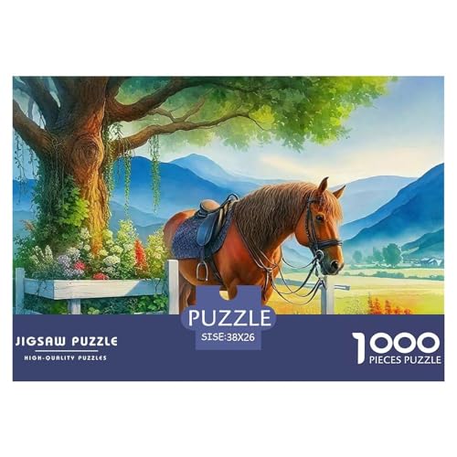 Pferd Puzzle 1000 Teile Für Erwachsene Puzzles-Geschenk Für Pädagogisches Spiel 38x26cm/1000pcs von VFQWPYAJN