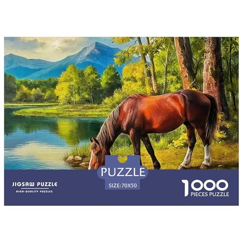 Pferd Puzzle 1000 Teile Für Erwachsene Puzzles-Geschenk Für Pädagogisches Spiel 70x50cm/1000pcs von VFQWPYAJN