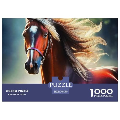 Pferd Puzzle 1000 Teile Für Erwachsene Puzzles-Geschenk Herausforderung Spielzeug 70x50cm/1000pcs von VFQWPYAJN