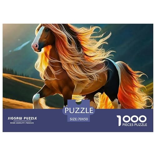 Pferd Puzzle 1000 Teile Für Erwachsene Und Kinder Ab 14 Jahren Clevere Rätsel Herausforderung Spielzeug 70x50cm/1000pcs von VFQWPYAJN