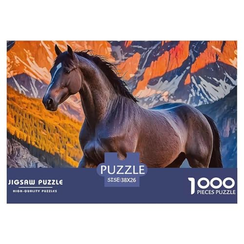 Pferd Puzzle 1000 Teile Für Erwachsene Und Kinder Ab 14 Jahren Clevere Rätsel Impossible Game 38x26cm/1000pcs von VFQWPYAJN