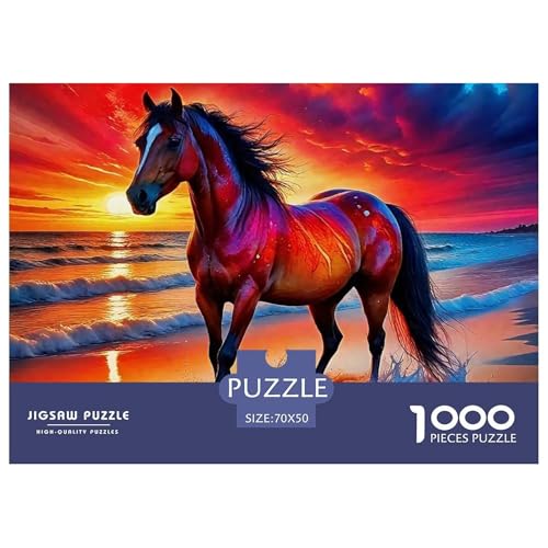 Pferd Puzzle 1000 Teile Für Erwachsene Und Kinder Ab 14 Jahren Clevere Rätsel Impossible Game 70x50cm/1000pcs von VFQWPYAJN