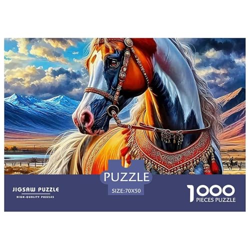 Pferd Puzzle 1000 Teile Für Erwachsene Und Kinder Ab 14 Jahren Puzzles-Geschenk Für Pädagogisches Spiel 70x50cm/1000pcs von VFQWPYAJN