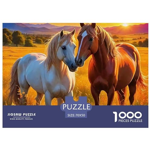 Pferd Puzzle 1000 Teile Für Erwachsene Und Kinder Ab 14 Jahren Puzzles-Geschenk Herausforderung Spielzeug 70x50cm/1000pcs von VFQWPYAJN