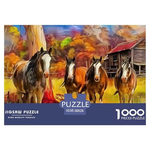 Pferd Puzzle 1000 Teile Für Erwachsene Und Kinder Ab 14 Jahren Puzzles-Geschenk Impossible Game 38x26cm/1000pcs von VFQWPYAJN