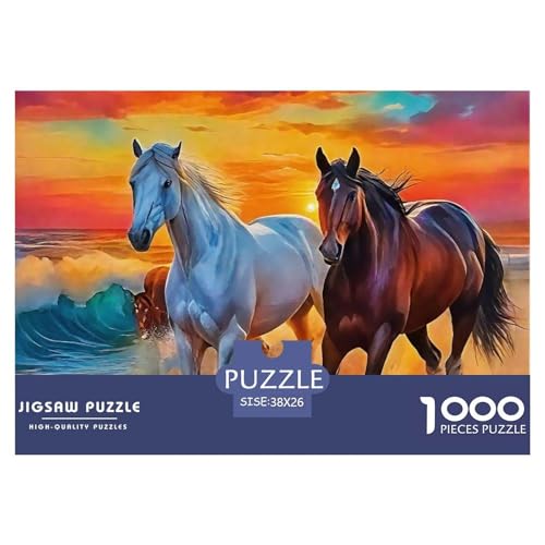 Pferd Puzzle 1000 Teile Für Erwachsene Und Kinder Clevere Rätsel Für Pädagogisches Spiel 38x26cm/1000pcs von VFQWPYAJN