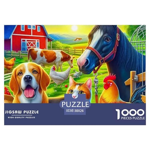 Pferd Puzzle 1000 Teile Für Erwachsene Und Kinder Mit Gemütliche Studie-Motiv Für Pädagogisches Spiel 38x26cm/1000pcs von VFQWPYAJN