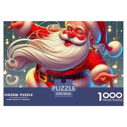 Puzzle mit Weihnachtsmann, 1000 Teile, für Erwachsene und Kinder, Denkspiele, schöne Dekoration, 38 x 26 cm, 1000 Teile Puzzle mit Weihnachtsmann, 1000 Teile, für Erwachsene und Kinder, Denkspiele, schöne Dekoration, 38 x 26 cm, 1000 Teile von VFQWPYAJN