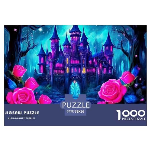 Schloss 1000 Teile Puzzle Für Erwachsene Und Kinder Clevere Rätsel Herausforderung Spielzeug 38x26cm/1000pcs von VFQWPYAJN