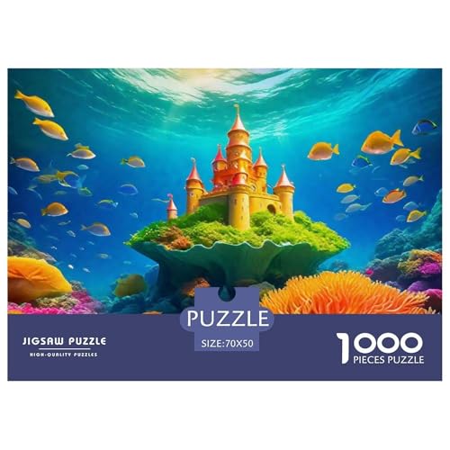 Schloss 1000 Teile Puzzle Für Erwachsene Und Kinder Mit Gemütliche Studie-Motiv Herausforderung Spielzeug 70x50cm/1000pcs von VFQWPYAJN