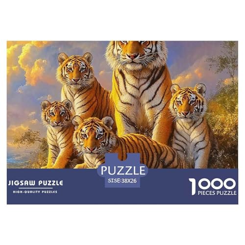 Tiger 1000 Teile Puzzle Für Erwachsene Clevere Rätsel Herausforderung Spielzeug 38x26cm/1000pcs von VFQWPYAJN