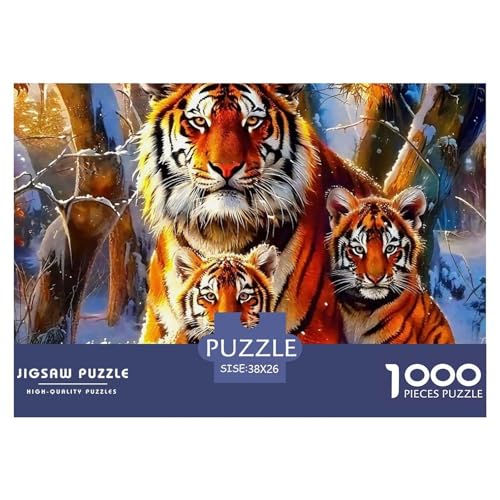 Tiger 1000 Teile Puzzle Für Erwachsene Kinder Puzzles-Geschenk Für Pädagogisches Spiel 38x26cm/1000pcs von VFQWPYAJN