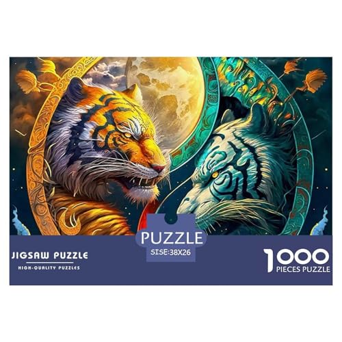 Tiger 1000 Teile Puzzle Für Erwachsene Kinder Puzzles-Geschenk Für Pädagogisches Spiel 38x26cm/1000pcs von VFQWPYAJN