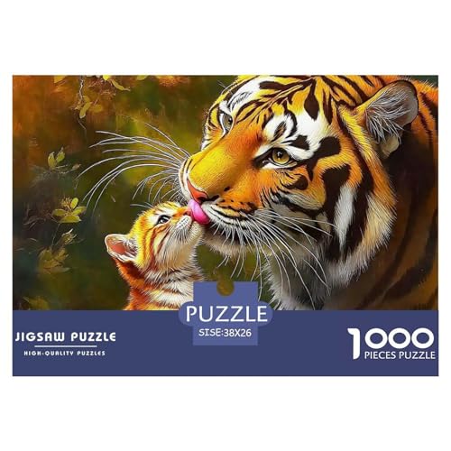 Tiger 1000 Teile Puzzle Für Erwachsene Mit Gemütliche Studie-Motiv Für Pädagogisches Spiel 38x26cm/1000pcs von VFQWPYAJN