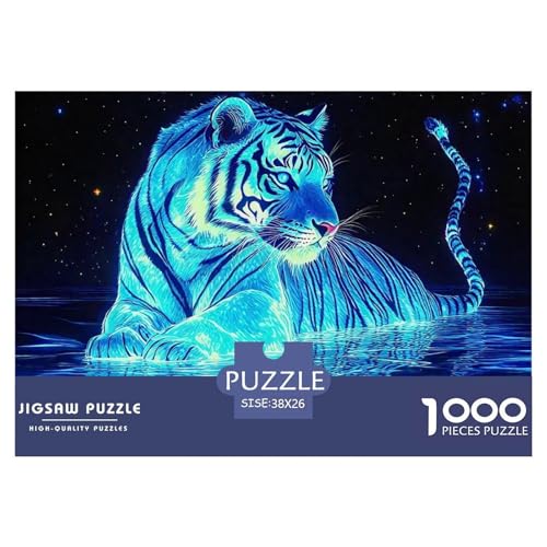 Tiger 1000 Teile Puzzle Für Erwachsene Und Kinder Clevere Rätsel Für Pädagogisches Spiel 38x26cm/1000pcs von VFQWPYAJN