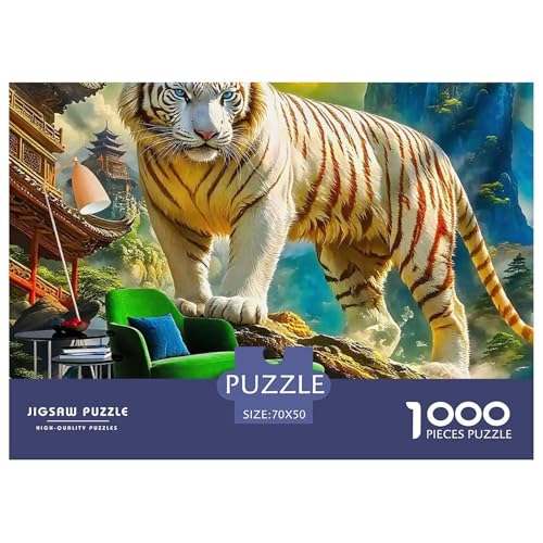 Tiger 1000 Teile Puzzle Für Erwachsene Und Kinder Clevere Rätsel Für Pädagogisches Spiel 70x50cm/1000pcs von VFQWPYAJN