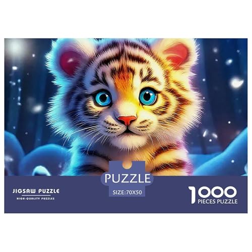 Tiger 1000 Teile Puzzle Für Erwachsene Und Kinder Clevere Rätsel Für Pädagogisches Spiel 70x50cm/1000pcs von VFQWPYAJN
