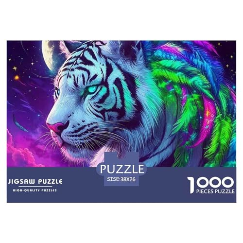 Tiger 1000 Teile Puzzle Für Erwachsene Und Kinder Puzzles-Geschenk Herausforderung Spielzeug 38x26cm/1000pcs von VFQWPYAJN
