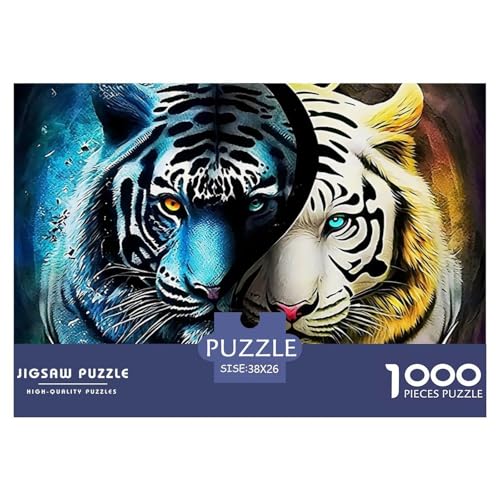Tiger Puzzle 1000 Teile Für Erwachsene Kinder Clevere Rätsel Für Pädagogisches Spiel 38x26cm/1000pcs von VFQWPYAJN