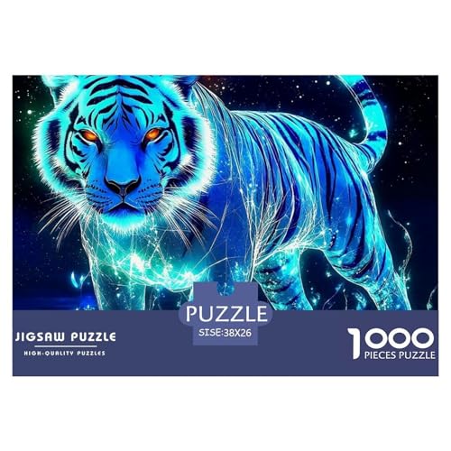 Tiger Puzzle 1000 Teile Für Erwachsene Kinder Mit Gemütliche Studie-Motiv Herausforderung Spielzeug 38x26cm/1000pcs von VFQWPYAJN