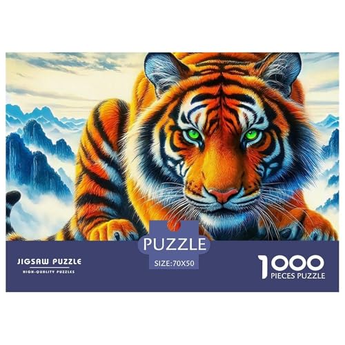 Tiger Puzzle 1000 Teile Für Erwachsene Kinder Mit Gemütliche Studie-Motiv Impossible Game 70x50cm/1000pcs von VFQWPYAJN