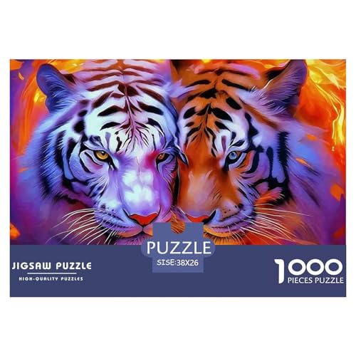 Tiger Puzzle 1000 Teile Für Erwachsene Mit Gemütliche Studie-Motiv Für Pädagogisches Spiel 38x26cm/1000pcs von VFQWPYAJN