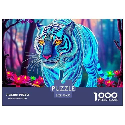 Tiger Puzzle 1000 Teile Für Erwachsene Mit Gemütliche Studie-Motiv Für Pädagogisches Spiel 70x50cm/1000pcs von VFQWPYAJN