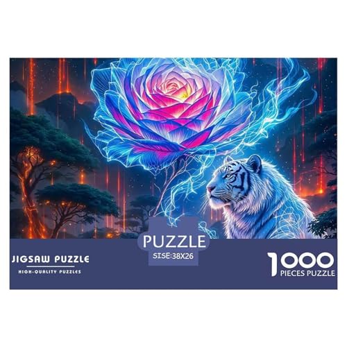 Tiger Puzzle 1000 Teile Für Erwachsene Und Kinder Ab 14 Jahren Clevere Rätsel Für Pädagogisches Spiel 38x26cm/1000pcs von VFQWPYAJN