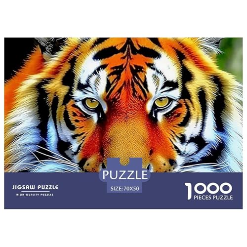 Tiger Puzzle 1000 Teile Für Erwachsene Und Kinder Ab 14 Jahren Clevere Rätsel Herausforderung Spielzeug 70x50cm/1000pcs von VFQWPYAJN
