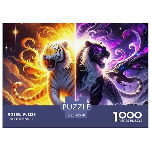 Tiger Puzzle 1000 Teile Für Erwachsene Und Kinder Ab 14 Jahren Mit Gemütliche Studie-Motiv Für Pädagogisches Spiel 70x50cm/1000pcs von VFQWPYAJN