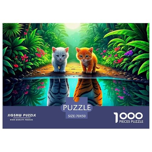 Tiger Puzzle 1000 Teile Für Erwachsene Und Kinder Ab 14 Jahren Mit Gemütliche Studie-Motiv Für Pädagogisches Spiel 70x50cm/1000pcs von VFQWPYAJN