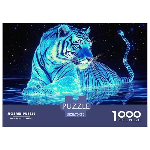 Tiger Puzzle 1000 Teile Für Erwachsene Und Kinder Ab 14 Jahren Puzzles-Geschenk Herausforderung Spielzeug 70x50cm/1000pcs von VFQWPYAJN