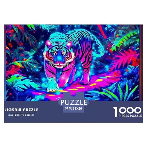 Tiger Puzzle 1000 Teile Für Erwachsene Und Kinder Mit Gemütliche Studie-Motiv Herausforderung Spielzeug 38x26cm/1000pcs von VFQWPYAJN