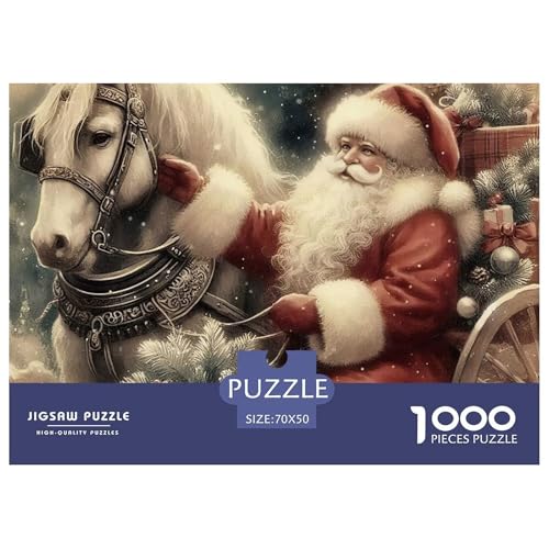 Weihnachtsmann 1000 Teile Puzzle Für Erwachsene Clevere Rätsel Herausforderung Spielzeug 70x50cm/1000pcs von VFQWPYAJN
