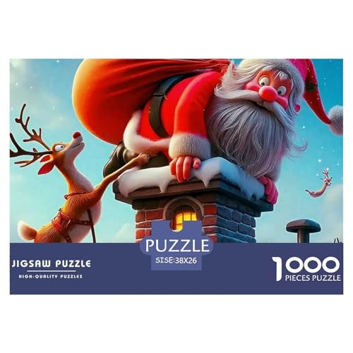 Weihnachtsmann 1000 Teile Puzzle Für Erwachsene Mit Gemütliche Studie-Motiv Für Pädagogisches Spiel 38x26cm/1000pcs von VFQWPYAJN