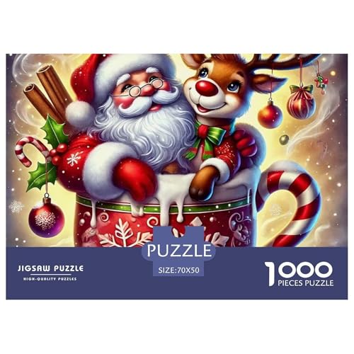 Weihnachtsmann 1000 Teile Puzzle Für Erwachsene Mit Gemütliche Studie-Motiv Für Pädagogisches Spiel 70x50cm/1000pcs von VFQWPYAJN