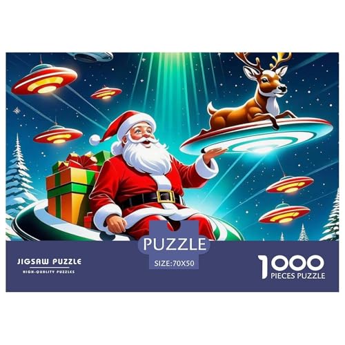 Weihnachtsmann-Puzzle, 1000 Teile, für Erwachsene und Kinder, Denkspiele, Heimdekoration, 70 x 50 cm, 1000 Teile Weihnachtsmann-Puzzle, 1000 Teile, für Erwachsene und Kinder, Denkspiele, Heimdekoration, 70 x 50 cm, 1000 Teile von VFQWPYAJN
