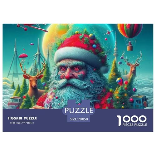 Weihnachtsmann-Puzzle, 1000 Teile, für Erwachsene und Kinder, Denkspiele, Heimdekoration, 70 x 50 cm, 1000 Teile Weihnachtsmann-Puzzle, 1000 Teile, für Erwachsene und Kinder, Denkspiele, Heimdekoration, 70 x 50 cm, 1000 Teile von VFQWPYAJN