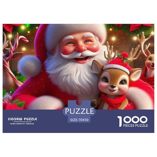 Weihnachtsmann-Puzzle, 1000 Teile, für Erwachsene und Kinder, Denkspiele, schöne Dekoration, 70 x 50 cm, 1000 Teile Weihnachtsmann-Puzzle, 1000 Teile, für Erwachsene und Kinder, Denkspiele, schöne Dekoration, 70 x 50 cm, 1000 Teile von VFQWPYAJN