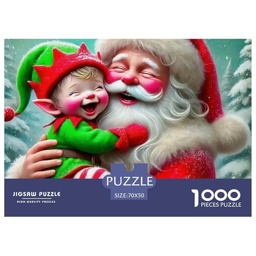 Weihnachtsmann-Puzzle, 1000 Teile, für Erwachsene und Kinder, Denkspiele, schöne Dekoration, 70 x 50 cm, 1000 Teile Weihnachtsmann-Puzzle, 1000 Teile, für Erwachsene und Kinder, Denkspiele, schöne Dekoration, 70 x 50 cm, 1000 Teile von VFQWPYAJN