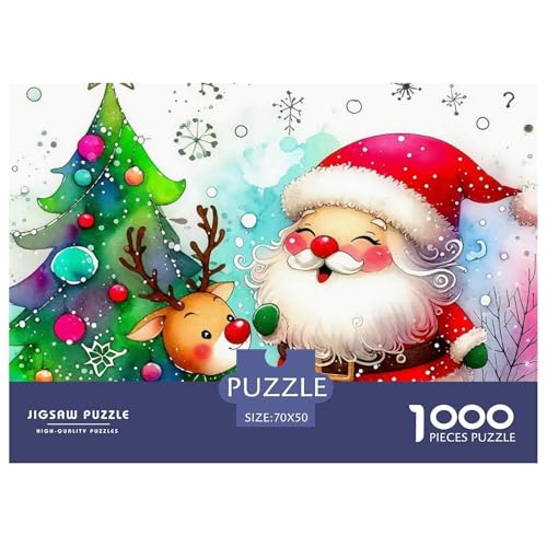 Weihnachtsmann-Puzzle, 1000 Teile, für Erwachsene und Kinder, Denkspiele, schöne Dekoration, 70 x 50 cm, 1000 Teile Weihnachtsmann-Puzzle, 1000 Teile, für Erwachsene und Kinder, Denkspiele, schöne Dekoration, 70 x 50 cm, 1000 Teile von VFQWPYAJN